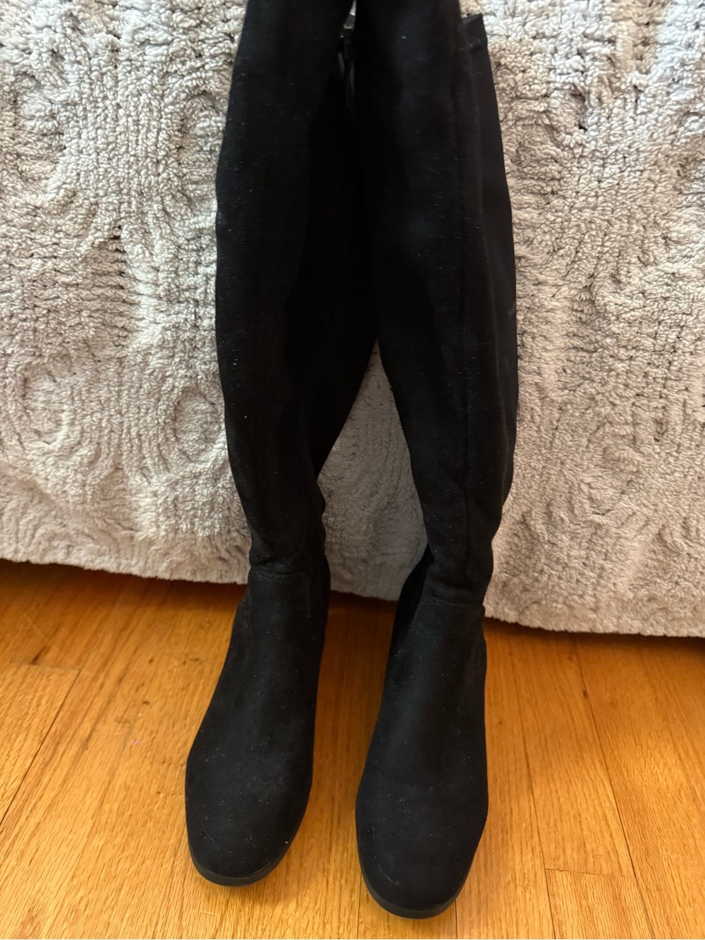 Dream Pairs Black Over-the-Knee Suede Boots